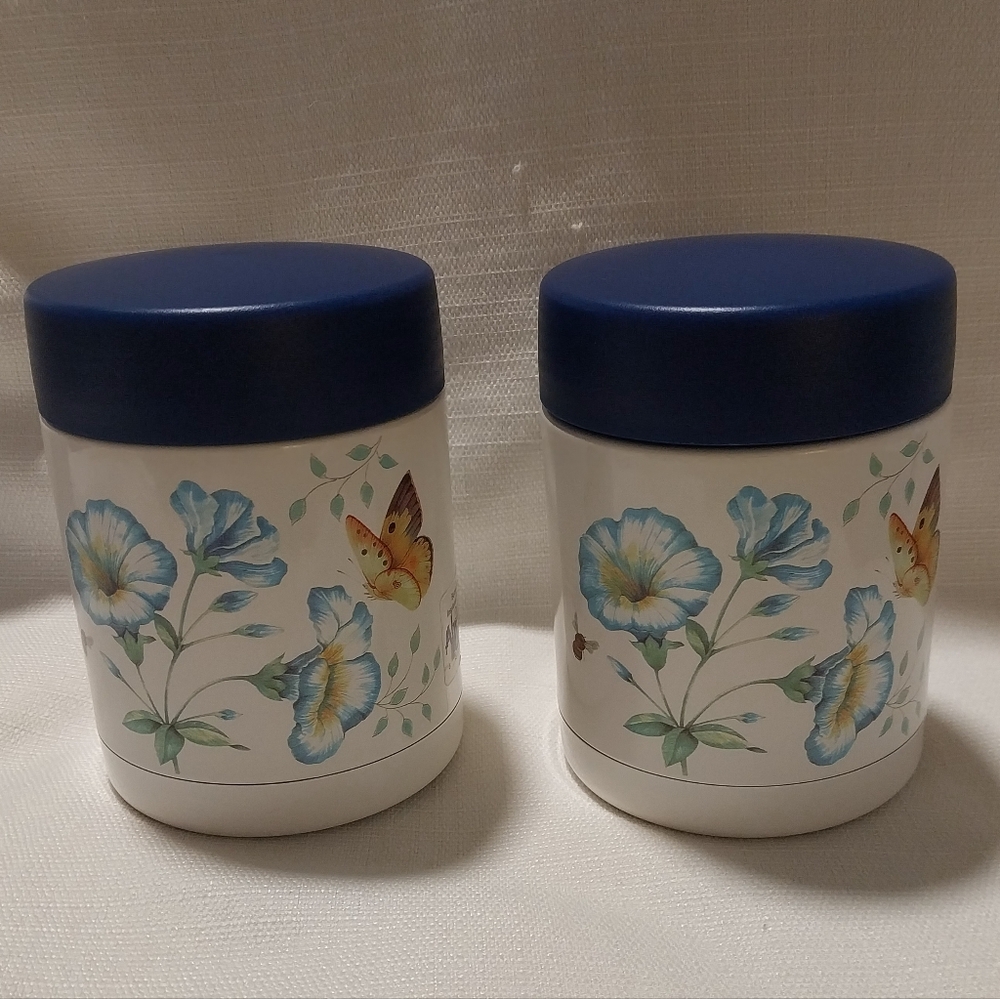 Lenox Butterfly Meadow Insulated Lidded Canisters Set of Two